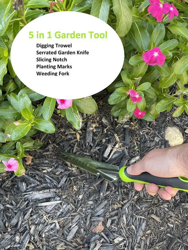 Alt view image 3 of 6 - Garden Guru Hand Weeder Trowel with Ergonomic Handle Stainless Steel Weeding & Digging Knife Rust Resistant - Perfect for Weeding, Transplanting, Digging, Pruning, Cutting (4 Pack)