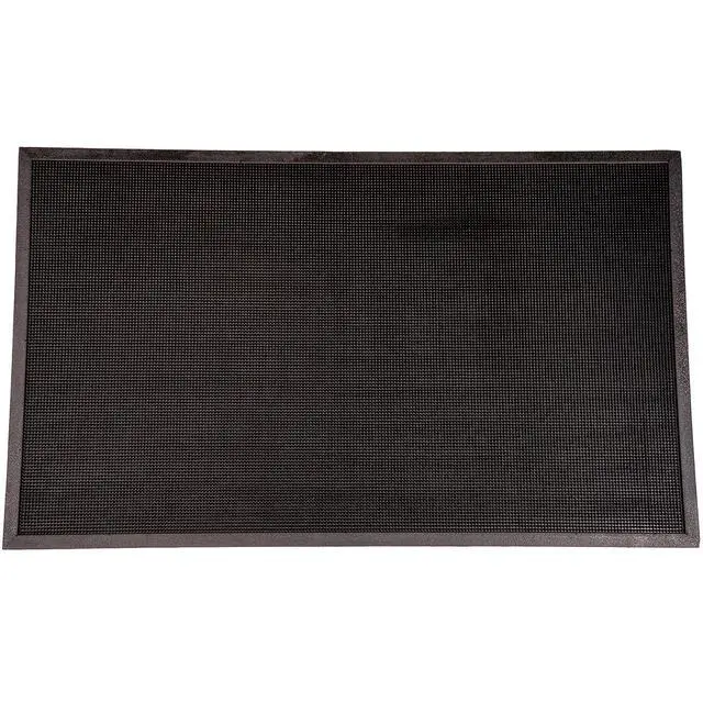 Alt view image 3 of 5 - Durable Heavy Duty Rubber Fingertip Outdoor Entrance Mat 36" x 60", Black