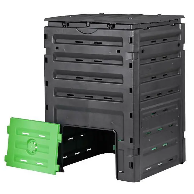 Alt view image 6 of 6 - 120 Gallon (450L) BPA Free Garden Compost Bin - Easy Assembly, Aerating Outdoor Compost Box for Fast Fertile Soil Creation