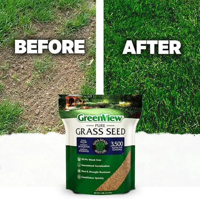 Alt view image 5 of 6 - Pure Grass Seed Sun & Shade Mixture, 20 lb. Bag Covers up to 10,000 sq. ft