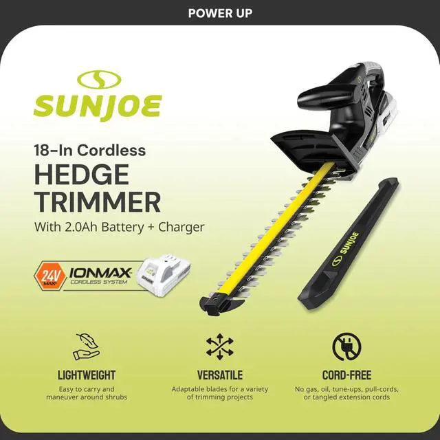Alt view image 4 of 6 - 24V-HT18-LTE 24V 2.0Ah 18-in Cordless Handheld Hedge Trimmer 5/8" Cutting Capacity, Blade, Kit (w/ 2.0 Ah Battery + Quick Charger)