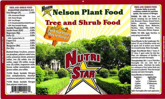 Alt view image 2 of 6 - Nelson - Trees, Shrubs, & Evergreens Plant Food for In-Ground, Containers, & Patios, Granular Fertilizer, NutriStar 21-6-8 (15 lb.)