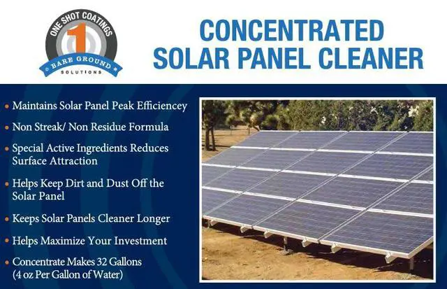 Alt view image 2 of 6 - One Shot 1S-CSPC Solar Panel Cleaner Concentrate - Makes 32 Gallons, 1 Gallon