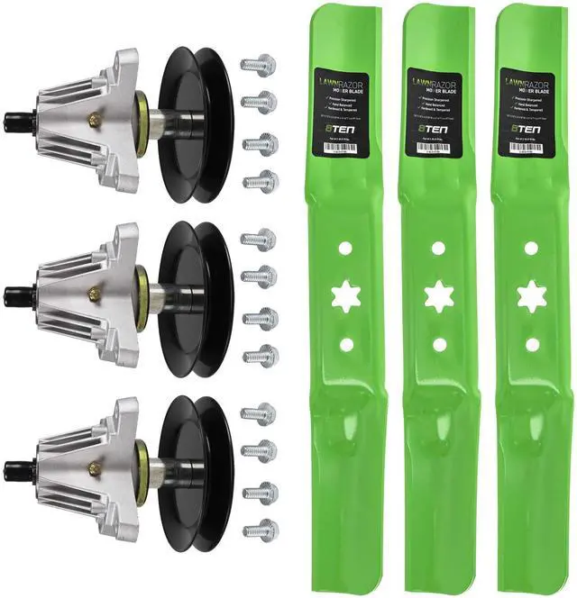 Main image of Spindle High-Lift Blade Kit for MTD Cub Cadet 54 inch Deck RZT L54 S54 LX54 GT54 SX54 G8400 G8600 T310
