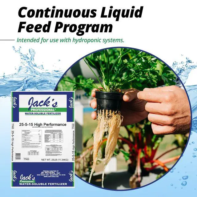 Alt view image 6 of 6 - Jack's Professional 25-5-15 High Performance Water-Soluble Fertilizer with Micronutrients for Heavy Feeding Plants in Continuous Liquid Feed Programs, 25lbs