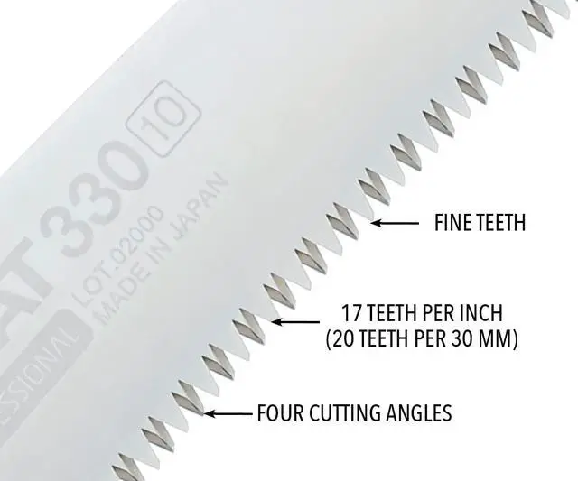 Alt view image 2 of 6 - Replacement Blade Only ZUBAT 330mm Fine Teeth (279-33)