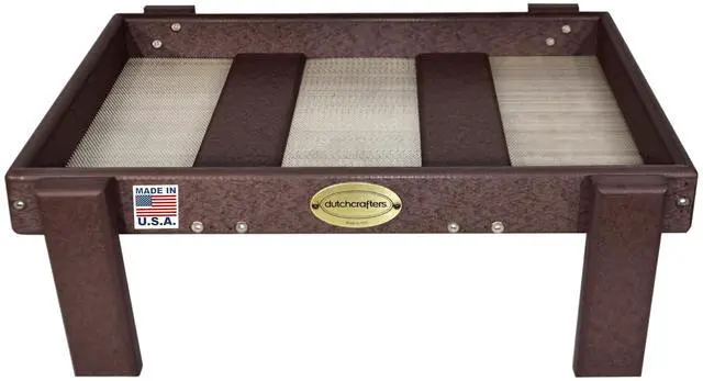 Main image of Amish American Made Platform Bird Feeder, Free Standing Ground Bird Feeders for Outdoors, Feeder for Wild Birds, Squirrel, Gift for Birdwatchers (Milwaukee Brown with Reinforcement)