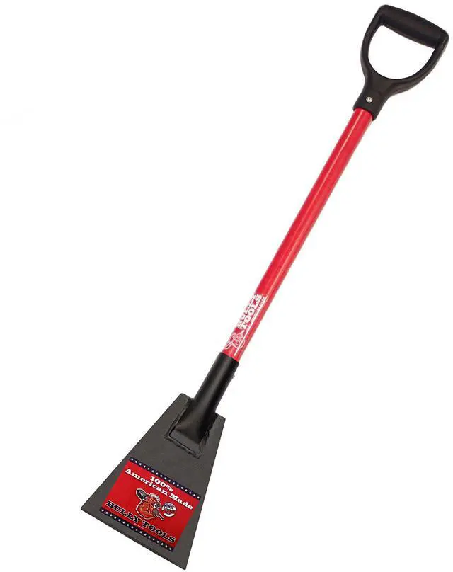 Main image of Floor Scraper - Heavy Duty 7-Gauge Scraper with Fiberglass D-Grip Handle for Tile Removal, Carpet Removal, Ice & Mud Scraping, Landscaping Tools, Flat Shovel - 100% Made in the USA, 7-Inch