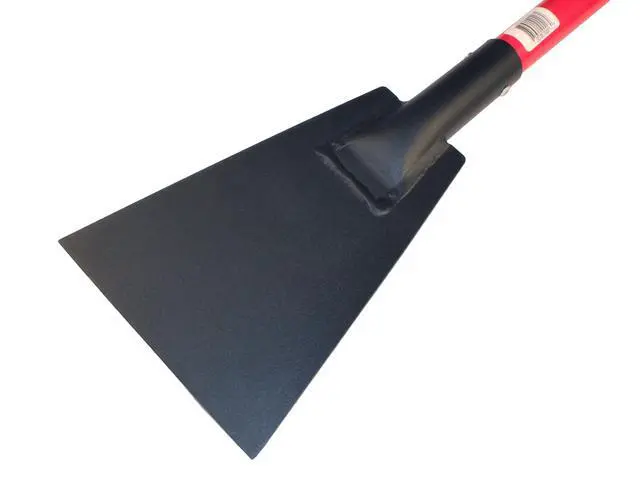 Alt view image 3 of 5 - Floor Scraper - Heavy Duty 7-Gauge Scraper with Fiberglass D-Grip Handle for Tile Removal, Carpet Removal, Ice & Mud Scraping, Landscaping Tools, Flat Shovel - 100% Made in the USA, 7-Inch
