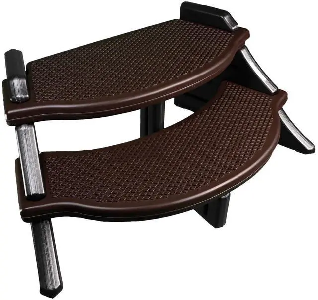 Main image of The Edge Spa Step, 40-Inch Wide Hot Tub Stairs, Multipurpose Indoor/Outdoor Step Stool with Oversized Treads and 2-Tone Design, Coffee