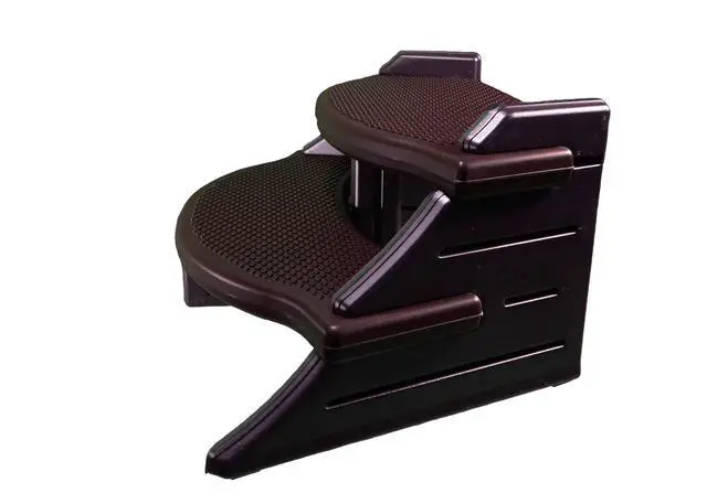 Alt view image 4 of 6 - The Edge Spa Step, 40-Inch Wide Hot Tub Stairs, Multipurpose Indoor/Outdoor Step Stool with Oversized Treads and 2-Tone Design, Coffee