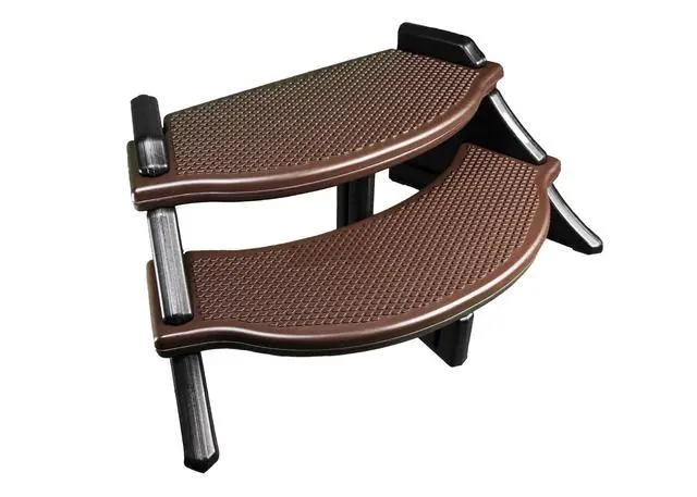 Main image of The Edge Spa Step, 40-Inch Wide Hot Tub Stairs, Multipurpose Indoor/Outdoor Step Stool with Oversized Treads and 2-Tone Design, Espresso