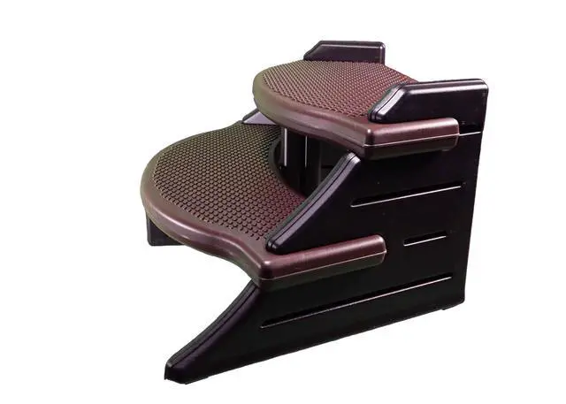 Alt view image 3 of 6 - The Edge Spa Step, 40-Inch Wide Hot Tub Stairs, Multipurpose Indoor/Outdoor Step Stool with Oversized Treads and 2-Tone Design, Espresso