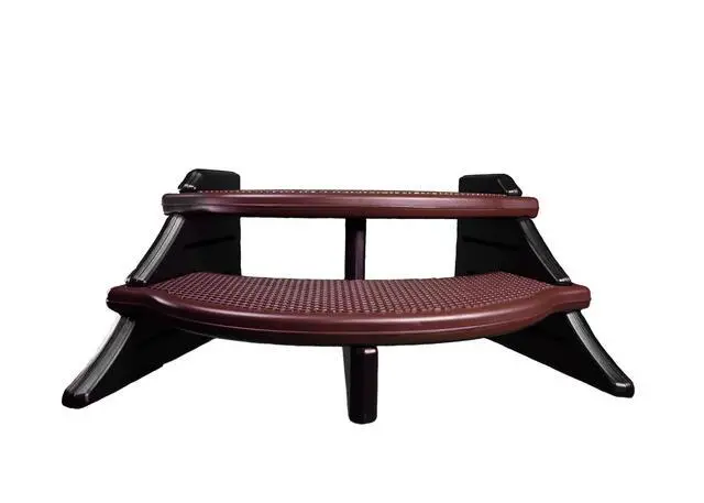 Alt view image 4 of 6 - The Edge Spa Step, 40-Inch Wide Hot Tub Stairs, Multipurpose Indoor/Outdoor Step Stool with Oversized Treads and 2-Tone Design, Espresso
