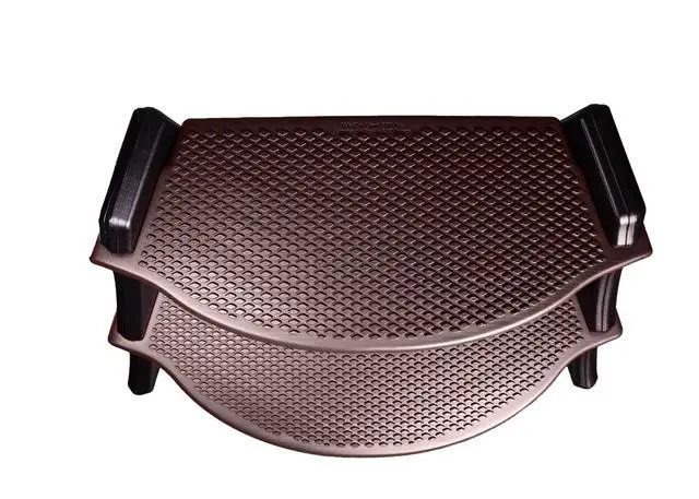 Alt view image 5 of 6 - The Edge Spa Step, 40-Inch Wide Hot Tub Stairs, Multipurpose Indoor/Outdoor Step Stool with Oversized Treads and 2-Tone Design, Espresso