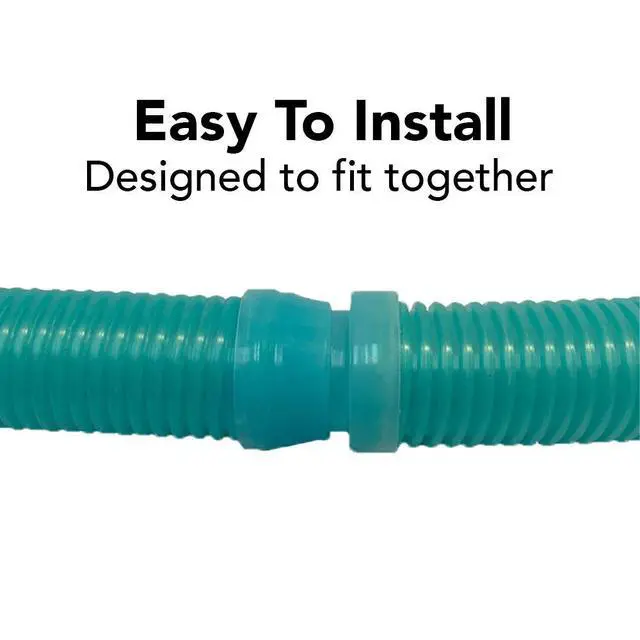 Alt view image 6 of 6 - 9 Pack Universal Pool Cleaner Hose 48" Long Aqua Color for Kreepy Krauly, Baracuda G3, G4
