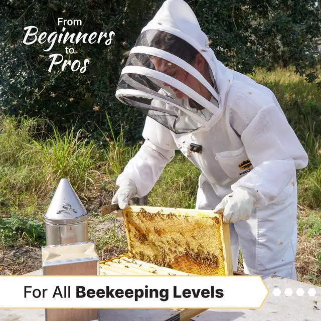 Alt view image 3 of 6 - 10-Frame Deep Hive Kit, Fully Assembled 9" Bee Hive Body with 10 Frames & Beeswax-Coated Plastic Foundation for Brood Replacement, Colony Growth & Honey Production, Made in USA, Unpainted