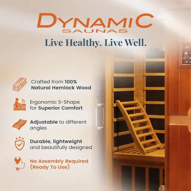 Alt view image 2 of 6 - 2 Pack S-Shaped Sauna Backrest, Ergonomic Wooden Support w/ Adjustable Angle Design | Suitable for Both Traditional & Infrared Saunas - Made from Canadian Hemlock, Up to 275 Lb Capacity