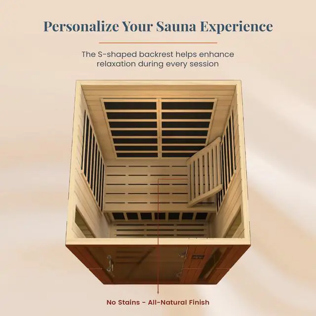 Alt view image 5 of 6 - 2 Pack S-Shaped Sauna Backrest, Ergonomic Wooden Support w/ Adjustable Angle Design | Suitable for Both Traditional & Infrared Saunas - Made from Canadian Hemlock, Up to 275 Lb Capacity