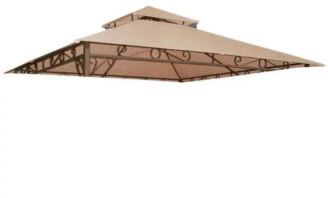 Main image of 10.6'x10.6' Gazebo Top Replacement Fit for Brand_Model Summer Veranda Gazebo/L-GZ093PST/G-GZ093PST/TGZ093 2 Tier Madaga Frame Cover Patio Garden Yard Dark Beige