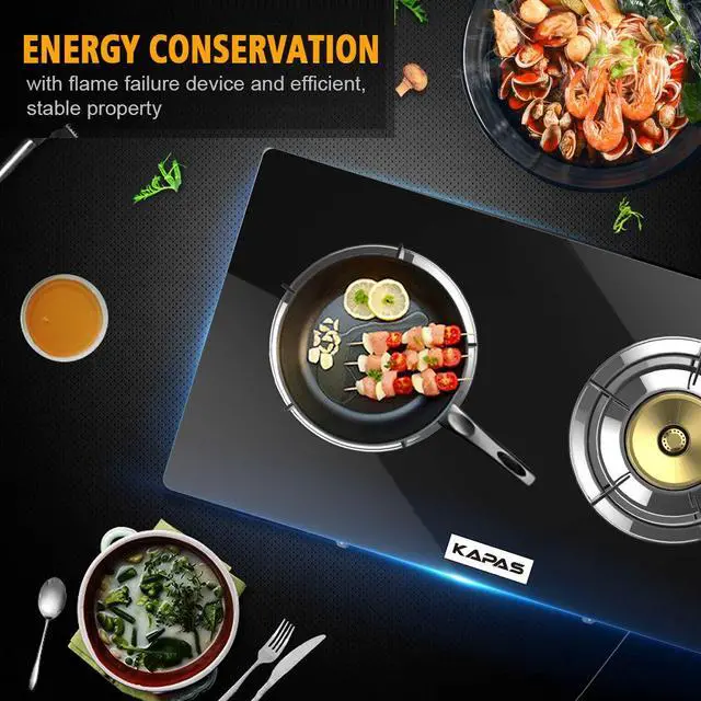 Alt view image 5 of 6 - Outdoor & Indoor Portable Propane Stove, Single & Double Burners with Gas Premium Hose for Backyard Kitchen, Camping Grill, Hiking Cooking, Outdoor Recreation (RQ62-LARGE,2Burners)
