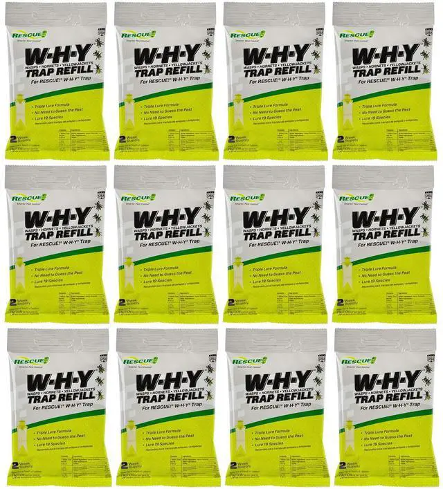 Main image of Non-Toxic Wasp, Hornet, Yellowjacket Trap (WHY Trap) Attractant Refill - 2 Week Refill - 12 Pack