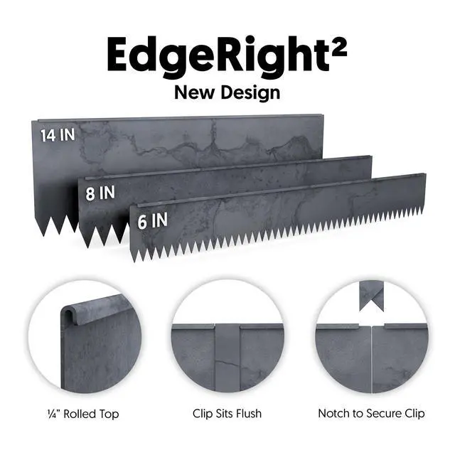Alt view image 2 of 6 - Hammer-in Landscape Edging - 48-inch Strips - 14-inch Depth 1/4-inch Rounded top COR-Ten Steel (1 Pack)