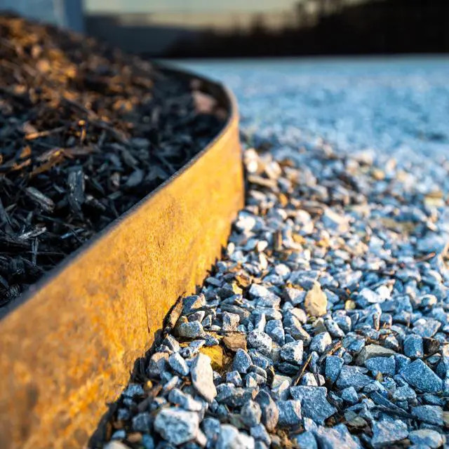 Alt view image 3 of 6 - Hammer-in Landscape Edging - 48-inch Strips - 14-inch Depth 1/4-inch Rounded top COR-Ten Steel (1 Pack)
