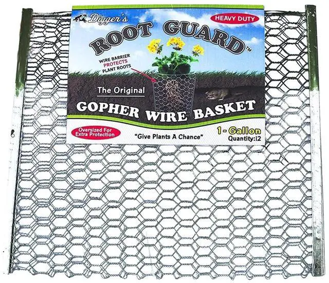 Main image of Diggers 1-Gallon Heavy-Duty Wire Basket - Gopher Wire Basket for Perennials & Vegetables (12 Baskets)