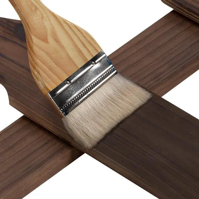 Alt view image 5 of 6 - Decorative Garden Fence Edging Landscape Wood Picket Fencing Ornamental Panel Border Edging Patio Flower Garden Bed Pool Fences Outdoor Dark Brown- 355 in