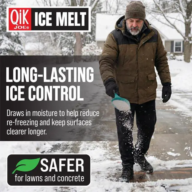 Alt view image 6 of 6 - Calcium Chloride Ice Melt - 40lbs Pail Pallet (36 Units) - Instant Snow and Ice Melt for Sidewalks, Driveways, Steps, and Parking Lots - Deicer for Concrete, Asphalt, and Other Surfaces