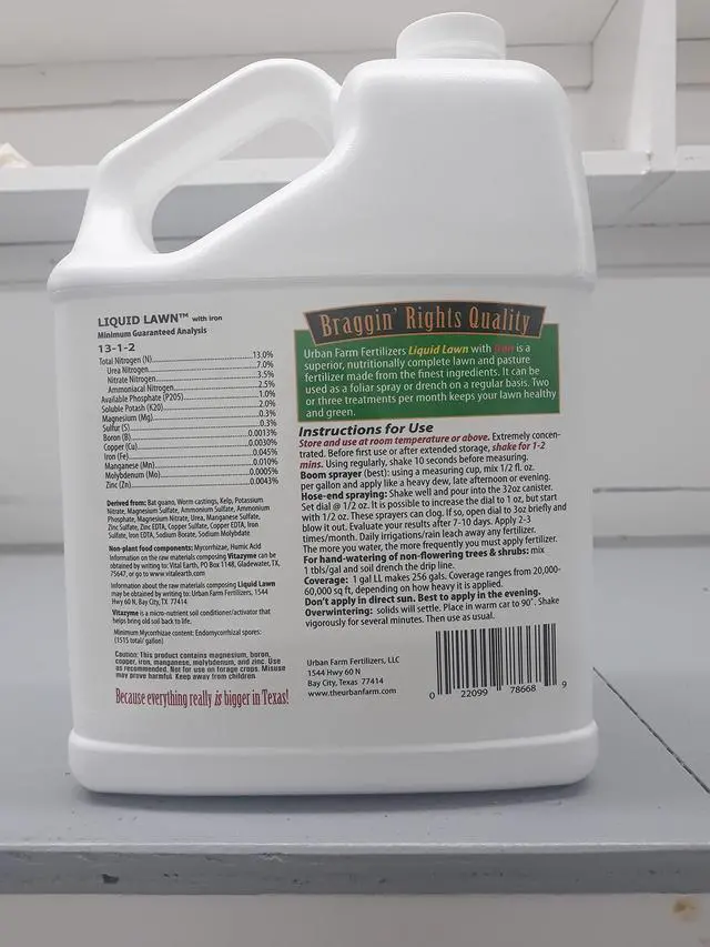 Alt view image 3 of 3 - Liquid Lawn Fertilizer, 1 gallon, 13-1-2