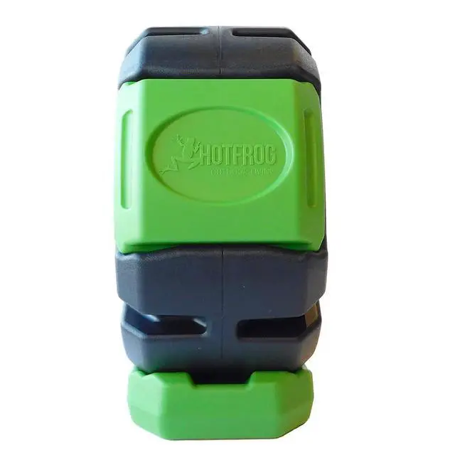 Alt view image 5 of 6 - HOTFROG Half Size Rolling Single Chamber Batch Tumbling Composter - Outdoor Rotating Garden Compost Bin (HF-RC2000WB-GRN) Black & Green (19-Gallon)
