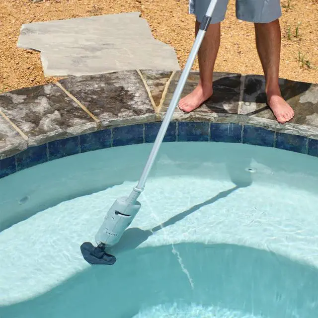 Alt view image 5 of 6 - Handheld Rechargeable Vacuum with Telescoping Aluminum Shaft & Two Interchangeable Brush Heads, Model: 28620E