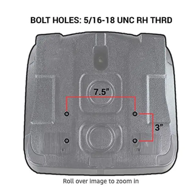 Alt view image 2 of 6 - E-VG11696 Seat for John Deere XUV, E, TURF, TE TURF ELECTRIC, TH TURF GATOR, TH 6X4 DIESEL, TX 4X2, F735, F725, F710 Gators and more. Applicable models are listed below