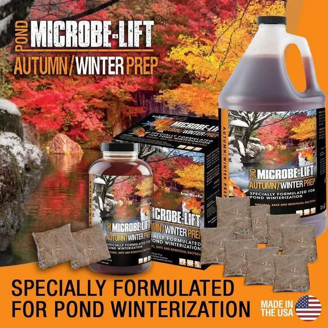 Alt view image 2 of 5 - Autumn and Winter Prep Seasonal Conditioner for Ponds and Outdoor Water Gardens, Safe for Live Koi Fish, Plants, and Décor, 1 Gallon Liquid and 8 2-Ounce Packets