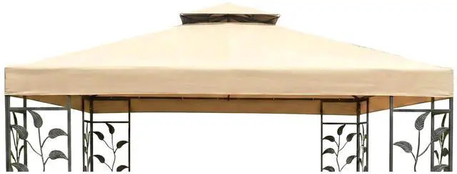 Main image of Durable Replacement Canopy Top Cover Compatible with The 7884-15, 7884 Aldi Leaf 10' x 10' Gazebo - Classic Sand, 350