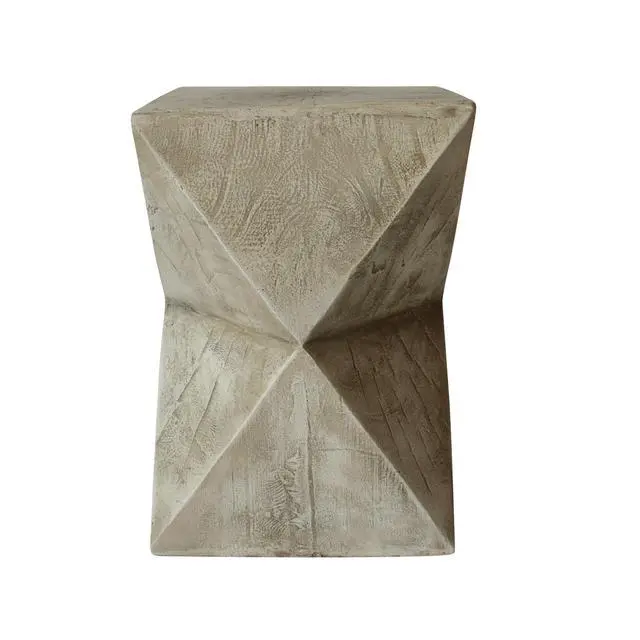 Alt view image 4 of 6 - Lux Outdoor Weight Concrete Side Table, Light Gray