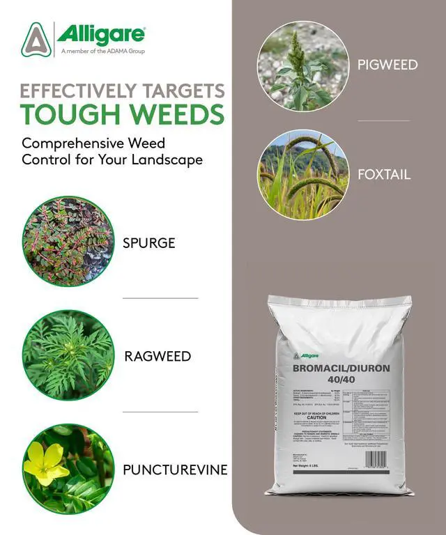 Alt view image 3 of 6 - Bromacil 40/40 Weed Killer Concentrate for Annual & Perennial Weeds - Pre-Emergent Herbicide for Railroads & Industrial Areas - 360 Days Residual, Compare to Krovar - Granular, 6 lb