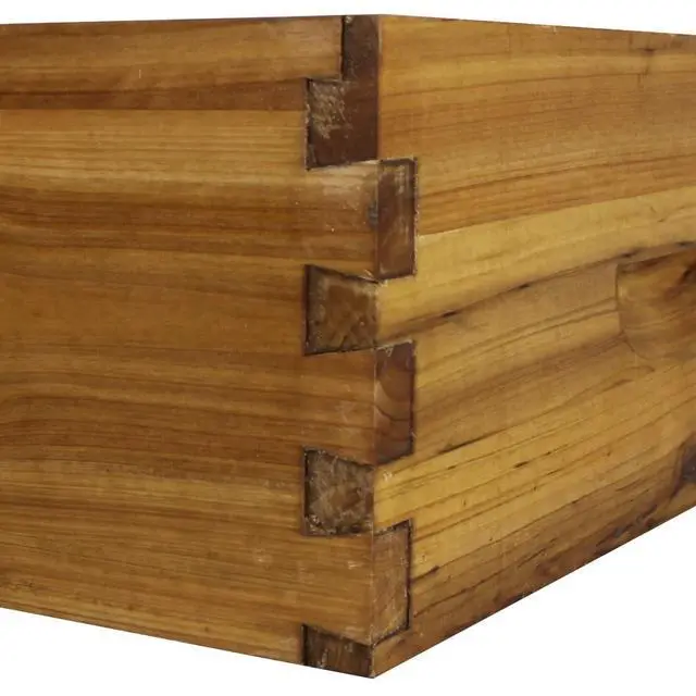 Alt view image 2 of 5 - 10-Frame Medium Super Box Wax-Dipped Fir Wood Langstroth Honey Super with Dovetail Joints Ready to Use, Durable & Weather-Resistant (1)