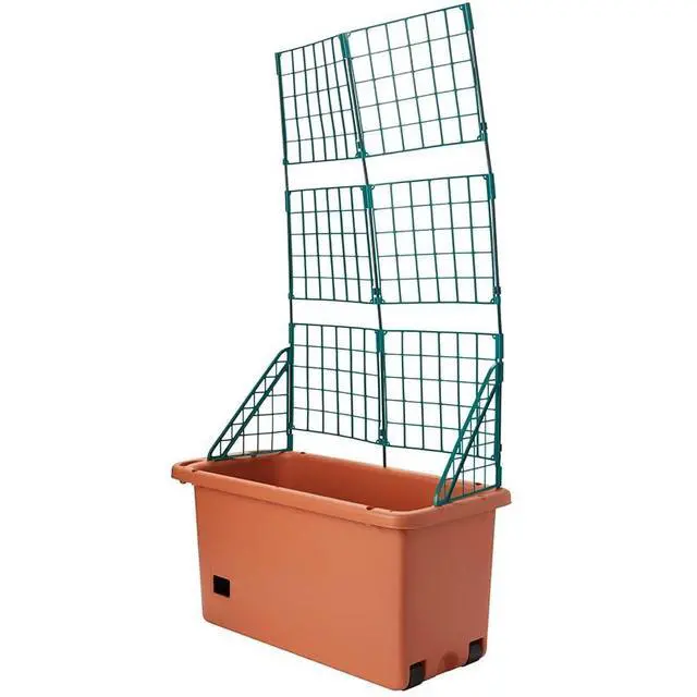Alt view image 3 of 6 - Vegetable Planter with Wheels and Trellis - 58 Inch Self Watering