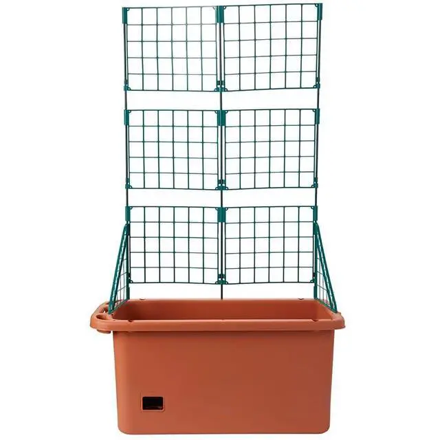 Alt view image 5 of 6 - Vegetable Planter with Wheels and Trellis - 58 Inch Self Watering