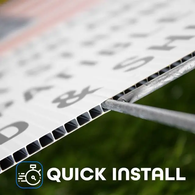 Alt view image 5 of 6 - 30"x10" Heavy Duty Metal H-Stakes Frame Wire Stakes - Yard Sign Stake - Lawn Sign Stake. Use with 4mm and 5mm Corrugated Plastic Yard Signs - Manufactured in The USA (100)