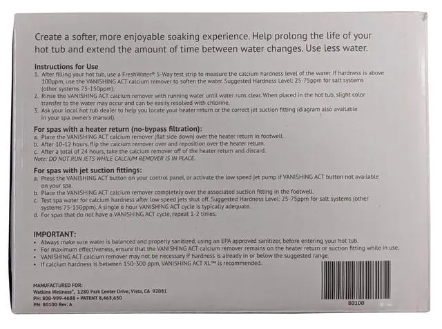 Alt view image 2 of 2 - HotSpring Spa Vanishing Act Calcium Remover 76029