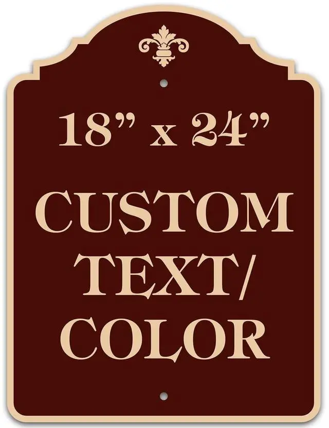 Main image of Custom Sign, Customized for Outdoor/Indoor Use, Personalized Designer Style Sign, 18x24 Inch, 24 Colors, Rust-Free Thick AlumaBond - Made by:, USA (Florolex I - Flood)