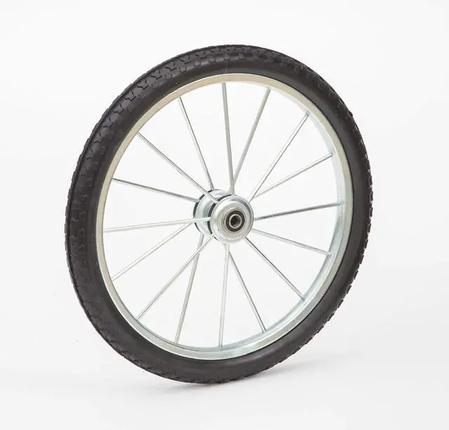 Main image of 20" to 26" Flat Free Wheel | Heavy Duty Metal Spoke Wheels | 3" Hub, 5/8" Axle Bearing | Spoke Wheel for Utility Carts | 20" x 1.95" Tire | Lapp Wagons
