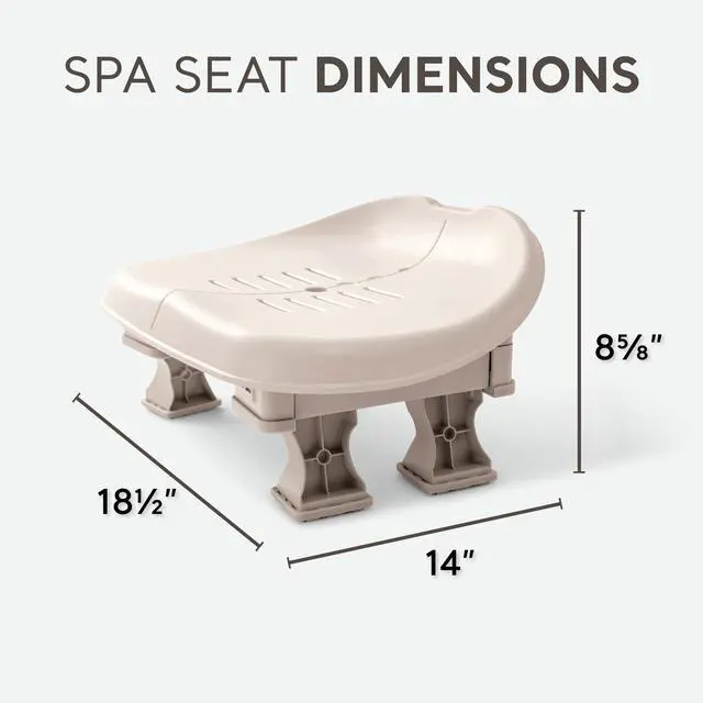 Alt view image 3 of 6 - 28502E PureSpa Non-Slip Removable Contoured Seat for Inflatable Hot Tub Spa Accessory with Adjustable Heights, Tan, (2 Pack)