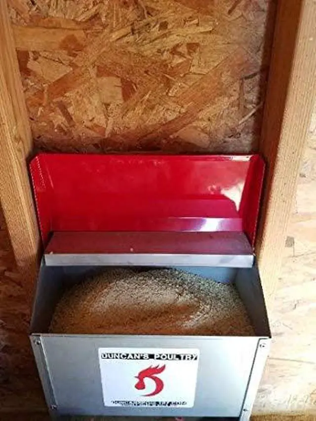 Alt view image 5 of 6 - Space Saving Mountable Steel Poultry Feeder (Front Feed, Front Loading)