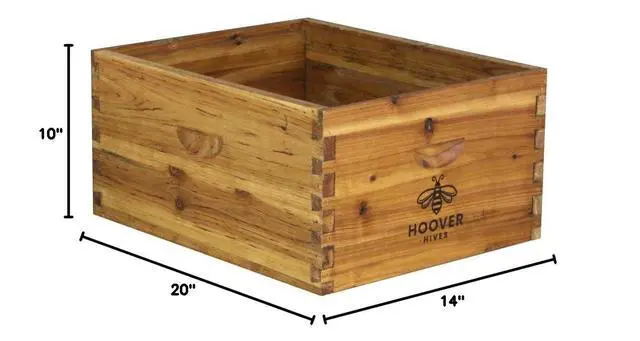 Alt view image 6 of 6 - 10 Frame Langstroth Deep Brood Box Dipped in 100% Beeswax Includes Wooden Frames & Waxed Foundations (Unassembled)