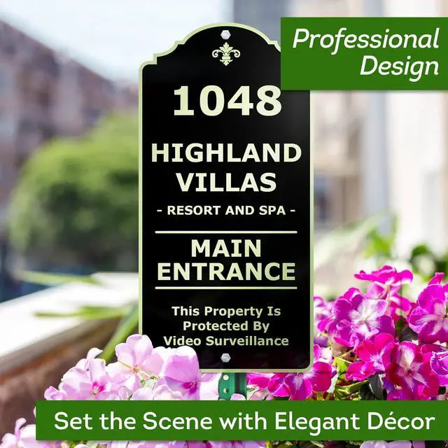 Alt view image 2 of 6 - Custom Sign, Customized for Outdoor/Indoor Use, Personalized Designer Style Sign, 12x24 Inch, 24 Colors, Rust-Free Thick AlumaBond - Made by:, USA (Florolex I - Flood)